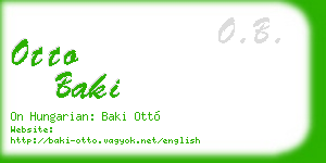 otto baki business card